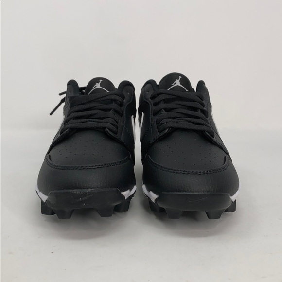 Air Jordan 1 Low Youth Cleat Black White HF6885-001 Youth Baseball- Size 5.5Y - Picture 6 of 8